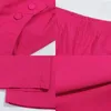 Pantaloni da donna in cotone estivo sottile elastico di mezza età a vita alta tinta unita matita vestibilità ampia tubo dritto femminile