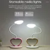 Table Lamps USB Rechargeable Dimmable Touch LED Desk Lamp Student Learn To Read Night Light Eye Protection For BedRoom