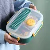 Ensembles de vaisselle Creative Sauce Container Lunch Box Étudiant Mignon En Acier Inoxydable Lumière Employé De Bureau Portable Bento