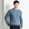 Мужские свитера из натурального козьего кашемира, теплая одежда, осенне-зимний чистый свитер, пуловер, мужской мягкий джемпер с длинными рукавами