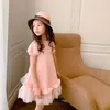 Mädchen Kleider Bär Führer Mode Baby Prinzessin Kleid Rüschen Tutu Frühling Sommer Herbst Kleinkind Kurzarm Vintage Kleidung 230407