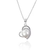 Necklace Designer Necklace Luxury Necklace S925 Sterling Silver Heart Set Freshwater Pearl Necklace Simple Women's Pendant Girlfriend Gift