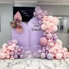 Décoration de fête lilas Chiara arc toile de fond couvre avec support bébé douche mariage panneaux Polyester tissu couverture