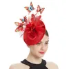 Bandanas Tea Party Fascinator Butterfly Cocktail Hat Boho Hair Accessories Fascinators Women