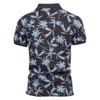 T-shirt da uomo AIOPESON Polo stile Hawaii Stampa foglia di cotone Maniche corte per design Brand Quality s Man 230407
