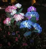 Rasenlampen im Freien Solar-LED-Leuchten Rose Hydrangea Solar Garden Lights Wasserdichte Sonnenlicht-Landschaftslampe für Patio Yard Rasen-Garten-Dekor P230406