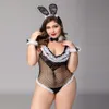 Sexy Cosplay Plus Size Cat Leopard Erotic Catsuit Bodysuit Lingerie Costumes Wexy Role Play Clubwear Outfits