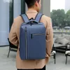 Mochila de Bolsas de Escola com bolsa de carregamento USB Oxford Ploth Rucksack masculino Travel Bagpack Design de faixa refletiva 230407