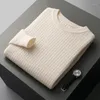 Herensweaters herfst en winter pure kasjmier trui ronde hals dik zakelijk casual wol gebreid dieptepunt shirt