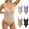 Plus storlek bodysuit kvinnor bantar underkläder öppen crotch formmö sömlös thong jumpsuit postpartum body shaper s-xxxl