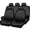 Car Seat Covers PU Leather Cover Set Waterproof Universal Full For Automobile Protector Compatible Interior Accessories