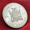 Arts and Crafts Lion silver coin Zambia animal commemorative coin