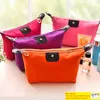 Simple Fashionable Dumpling toiletry Cosmetic Storage Bag Candy Color Ladies Pouch Nylon Waterproof Travel Dumpling Shape Makeup