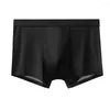 Underpants Men Ice Silk Underwear Super Stretch Panty Sweat Absorbing Male Mid Waist Panties For Daily Wear 2023