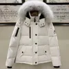 Зимние ножницы Goose Down Jacket для мужчин и женщин Короткий шерный воротник в стиле канадский хлеб LC47