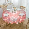 Malarstwo olejne stołowe Streszczenie kwiatowa tekstura różowa okrągła obrus wodoodporna okładka do wystroju przyjęcia weselnego jadalnia