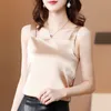 Camisoles Tanks Silk Top Top Women's Sling Tank Top Basic Tank Top Women's Seveless Kami Women's White Satin Top Summer Clothing Girl 230407