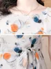 Party Dresses Summer Floral Chiffon Chic Ruffled Casual Beach Dress For Women Korean Elegant Luxury Prom Clothes 2023 Fashion Bodycon