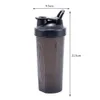 Vattenflaskor 600 ml Portabelt proteinpulver Shaker Leak Proof för Gym Fitness Training Sport Mixing Cup med skala 230406