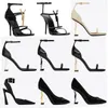 2023 Sandals High heels Saint Laurent Luxurvs Designer shoes heels Paris Dress Classics Women 10cm8cm Heels Black Golden Gold Wedding Bottoms with box Size 35-41