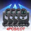 Moving Head Lights 4pcs/Lot 150W Beam Spot Spot Head Head 18 Prisms حفل زفاف عطلة الطرف الإضاءة DMX Control DJ DISCO GOBO Strobe Nightclub Q231107