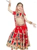 Stage Wear Dance Lengha Performance Dress Boutique Embroidered Children's Set Bollywood Style