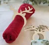 Designer Masks Christmas Napkin Ring Holders Xmas Table Decoration For Home Wooden Reindeer Horn Tissue Year Navidad Decor Noe Dhtci