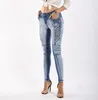 Kvinnors jeans Jeanswomens retro Slim Elastic Show Pencil Small Foot Denim Pants