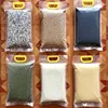 Storage Bags 100pcs 2.5kg 5kg Rice Vacuum Packaging Grain Soybean Food Large Transparent Plastic With Handle