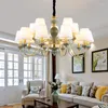 Chandeliers American Country Golden Living Room Simple Atmosphere Luxury Creative Personality Ceramic Bedroom Dining Chandelier