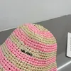 Designer emmer hoeden heren dames luxe zomerstro hoeden mannen visser sunhats vakantieboons caps mode strathat vlecht pet