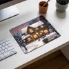 Tapetes de mesa dos desenhos animados natal quente cabine natal caminhão mouse pad snowhouse antiderrapante borracha jogos mousepads para escritório casa presentes refeição esteira