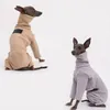 Ubrania odzieży dla psa Whippet Greyhound Winter Warm, dwuwarstwowy polarny polar czteronożny kołnierz wysoki kołnierz