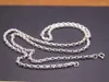 Ketten Massive 925er-Sterlingsilberkette für Herren und Damen, 3,2 mm quadratische Kabelglieder-Halskette, 21–22 g/65 cm
