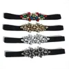 Belts Women's Waistbands Fashionable Elastic Rhinestones Inlaid Decorative Crystals Small Waistband Paired Dress Belt