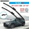 Vindrutetorkare Biltorkare Blade för Audi Q3 24 "+20" 2011-2018 Auto vindrutan Vindrutetorkare Bladfönster tvättbil utrustad tryckknapp Q231107