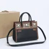 10A Top Designer Tote Bag Leather Women Luxury Fashion Handbag Black Bags Luxury Shoulder Bag Lady B Series Crossbody Bag in Brown Check Plaid Tartan with Box