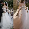 Boho Hippie Wedding Dress 2023 Beach A-line Bridal Gowns Backless Off Shoulder