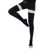 Sports Socks A Pair Of Thigh High Compression Elastic Non-slip Open Toe Lymphedema Anti-varicose Veins Fast Healing 23-32mmHg