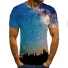 Magliette da uomo Camiseta Estampada Cu Estrelado Masculina Camisa Curta Para Vero Com Estampa 3d Gola Redonda Moda De 2023