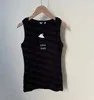 Designer Broderade Linnen Dam Sommar Sport Väst Andas Tank Top Gym Fitness Tee