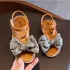 Sandalen 2023 Summer Fashion Girl's Bowknot Little Princess Soft Bottom Antiskid Light Casual Beach Shoes