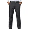 Trajes de hombre Pantalones casuales formales Pantalones de trabajo hasta el tobillo Corte 3D Ropa de trabajo de pierna recta masculina completa