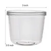 Glasschalen mit Plastik Deckel klarer Puddingbecher Früchte Schale Glasbehälter für Salat Dessert Snacks Gefrierschrank Lebensmittel Lagerschalen Schalen Schalen