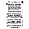 Wall Stickers Spanish En Esta Casa Quotes Art Decor Words Letters Black Removable Decals Livingroom Bedroom Mural RU2001