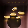 Lâmpadas pendentes Luzes de vidro de ouro nórdicas LED LED MODERNAL MINIMALIST SALA DE DINA