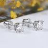 Stud Smyoue Original 18K 1CT Moissannite Stud Earring for Women Men Classic Sparkling Ear Stud Lab Created Diamond 925 Silver Jewelry YQ231107