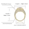 Luxury Design Jewelry Hip Hop Iced Out Mens Big Zircon Rings Gold Silver Plated Mens Finger Rings