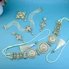 Necklace Earrings Set Neovisson Moroccan High Quality Bride Jewelry Women Favorite Rope Belt Tassels Beads Choker Brooch Pins Big Earring