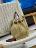 Sac bolso de acordeón artesanal tejido de rafia nuevo bolso suave 1: 1 de alta calidad 5A bolso de marca famosa bolso original bolso de hombro para mujer tiro real fabricante de alta calidad 41 cm